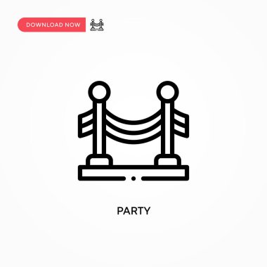 Parti vektör simgesi. Web sitesi veya mobil uygulama için modern, basit düz vektör çizimi