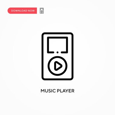 Müzik çalar vektör simgesi. Web sitesi veya mobil uygulama için modern, basit düz vektör çizimi