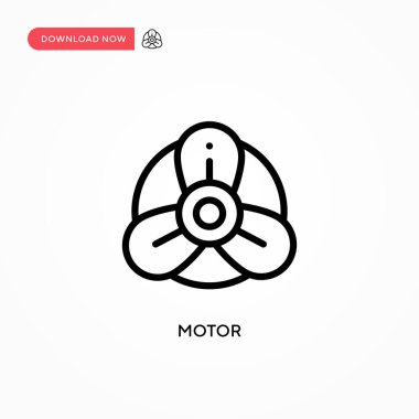Motor vektör simgesi. Web sitesi veya mobil uygulama için modern, basit düz vektör çizimi