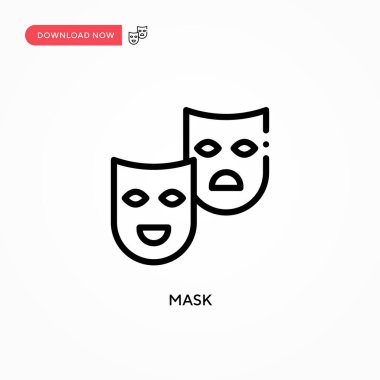Maske vektör simgesi. Web sitesi veya mobil uygulama için modern, basit düz vektör çizimi
