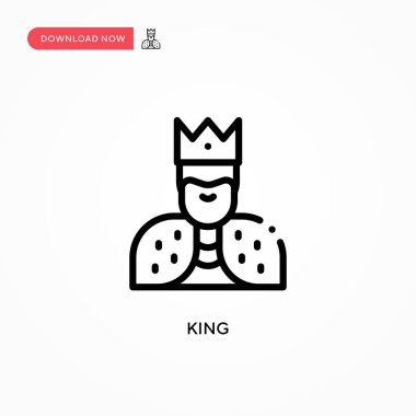 Kral vektör simgesi. Web sitesi veya mobil uygulama için modern, basit düz vektör çizimi