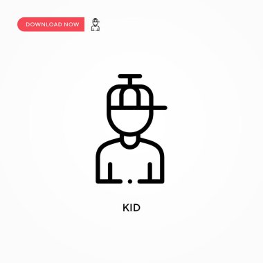 Çocuk vektör ikonu. Web sitesi veya mobil uygulama için modern, basit düz vektör çizimi