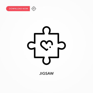 Yapboz vektör simgesi. Web sitesi veya mobil uygulama için modern, basit düz vektör çizimi