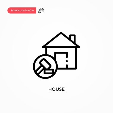 Ev vektör simgesi. Web sitesi veya mobil uygulama için modern, basit düz vektör çizimi