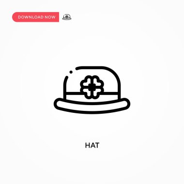 Şapka vektör simgesi. Web sitesi veya mobil uygulama için modern, basit düz vektör çizimi