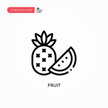 Meyve vektörü simgesi. Web sitesi veya mobil uygulama için modern, basit düz vektör çizimi