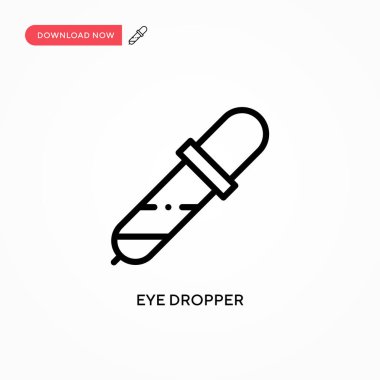 Göz damlası vektör simgesi. Web sitesi veya mobil uygulama için modern, basit düz vektör çizimi
