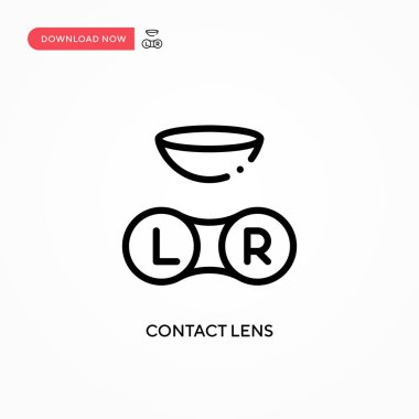 Kontak lens vektör simgesi. Web sitesi veya mobil uygulama için modern, basit düz vektör çizimi