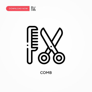 Tarak vektör simgesi. Web sitesi veya mobil uygulama için modern, basit düz vektör çizimi