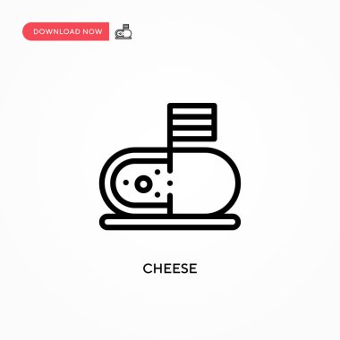 Peynir vektör simgesi. Web sitesi veya mobil uygulama için modern, basit düz vektör çizimi