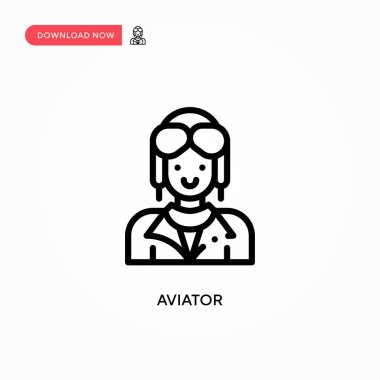 Pilot vektör simgesi. Web sitesi veya mobil uygulama için modern, basit düz vektör çizimi