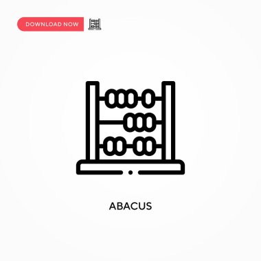 Abaküs vektör simgesi. Web sitesi veya mobil uygulama için modern, basit düz vektör çizimi
