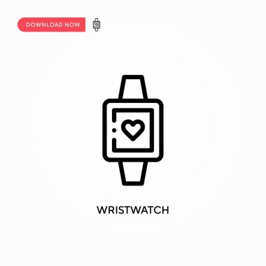 Kol saati vektör simgesi. Web sitesi veya mobil uygulama için modern, basit düz vektör çizimi