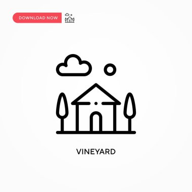 Üzüm bağı vektör simgesi. Web sitesi veya mobil uygulama için modern, basit düz vektör çizimi