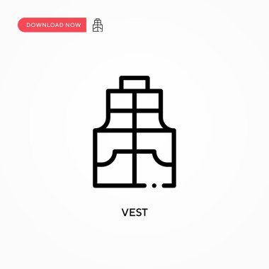 Yelek vektör simgesi. Web sitesi veya mobil uygulama için modern, basit düz vektör çizimi