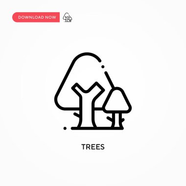Ağaçların vektör simgesi. Web sitesi veya mobil uygulama için modern, basit düz vektör çizimi