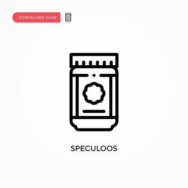 Speculoos vektör simgesi. Web sitesi veya mobil uygulama için modern, basit düz vektör çizimi
