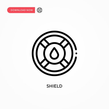 Kalkan vektör simgesi. Web sitesi veya mobil uygulama için modern, basit düz vektör çizimi