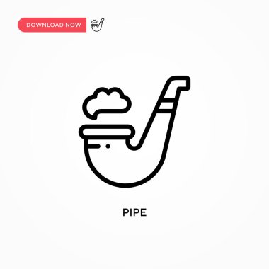 Boru vektör simgesi. Web sitesi veya mobil uygulama için modern, basit düz vektör çizimi