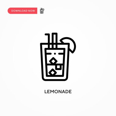 Limonata vektör simgesi. Web sitesi veya mobil uygulama için modern, basit düz vektör çizimi