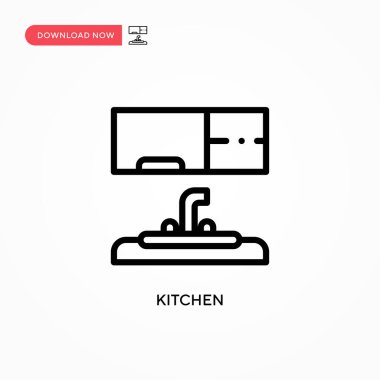 Mutfak vektör ikonu. Web sitesi veya mobil uygulama için modern, basit düz vektör çizimi