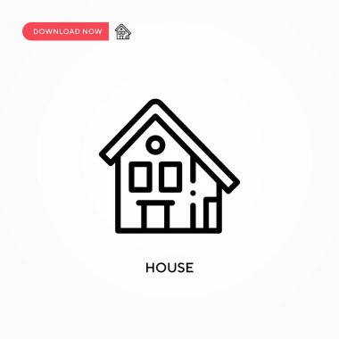 Ev vektör simgesi. Web sitesi veya mobil uygulama için modern, basit düz vektör çizimi
