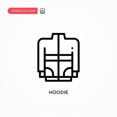Kapüşonlu vektör ikonu. Web sitesi veya mobil uygulama için modern, basit düz vektör çizimi