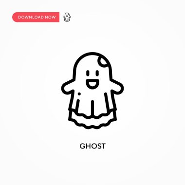Hayalet vektör simgesi. Web sitesi veya mobil uygulama için modern, basit düz vektör çizimi