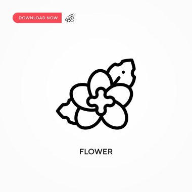Çiçek vektör simgesi. Web sitesi veya mobil uygulama için modern, basit düz vektör çizimi