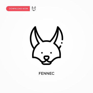 Fennec vektör simgesi. Web sitesi veya mobil uygulama için modern, basit düz vektör çizimi