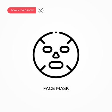 Yüz maskesi vektör simgesi. Web sitesi veya mobil uygulama için modern, basit düz vektör çizimi