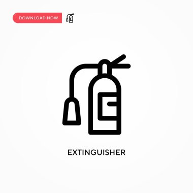 Yangın söndürme vektör simgesi. Web sitesi veya mobil uygulama için modern, basit düz vektör çizimi