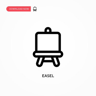 Easel vektör simgesi. Web sitesi veya mobil uygulama için modern, basit düz vektör çizimi