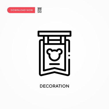 Dekorasyon vektör simgesi. Web sitesi veya mobil uygulama için modern, basit düz vektör çizimi