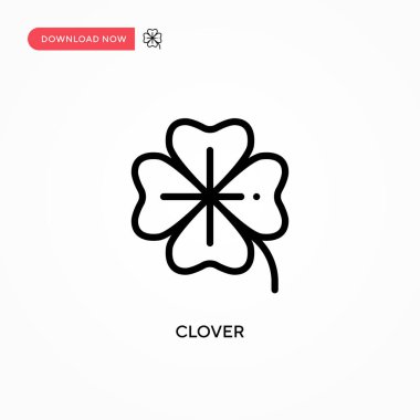 Yonca vektör simgesi. Web sitesi veya mobil uygulama için modern, basit düz vektör çizimi