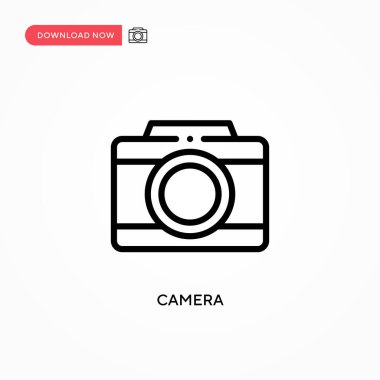 Kamera vektör simgesi. Web sitesi veya mobil uygulama için modern, basit düz vektör çizimi