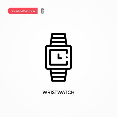 Kol saati vektör simgesi. Web sitesi veya mobil uygulama için modern, basit düz vektör çizimi