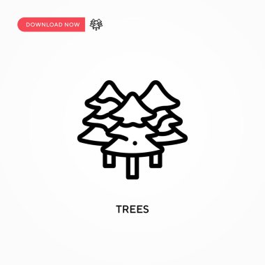 Ağaçların vektör simgesi. Web sitesi veya mobil uygulama için modern, basit düz vektör çizimi