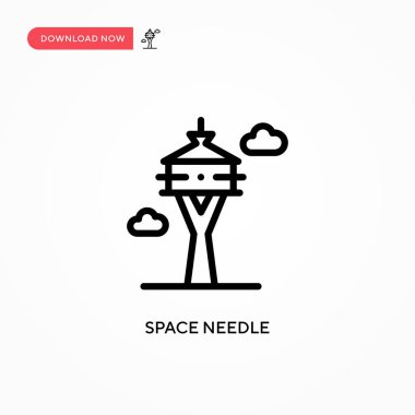 Uzay iğne vektör simgesi. Web sitesi veya mobil uygulama için modern, basit düz vektör çizimi