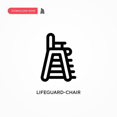 Cankurtaran sandalyesi vektör ikonu. Web sitesi veya mobil uygulama için modern, basit düz vektör çizimi