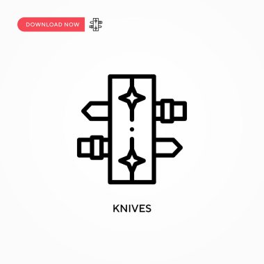 Bıçak vektör simgesi. Web sitesi veya mobil uygulama için modern, basit düz vektör çizimi