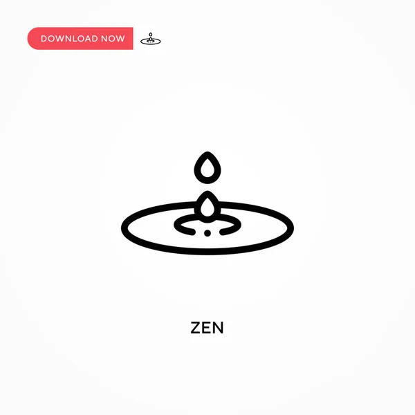 Zen Vector Icon Modern Simple Flat Vector Illustration Web Site — Stock Vector