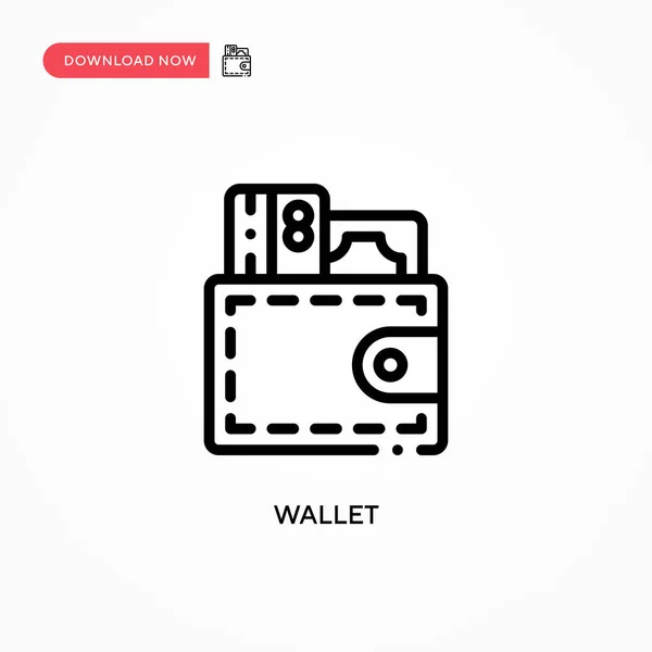 Wallet Vector Icon Modern Simple Flat Vector Illustration Web Site — Stock Vector
