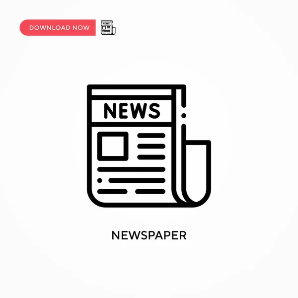 Newspaper Vector Icon Modern Simple Flat Vector Illustration Web Site — Stock Vector