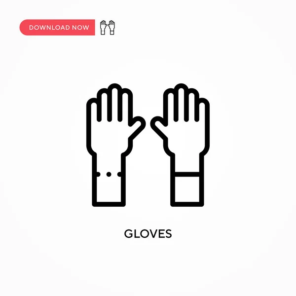 Handschuhe Vektor Symbol Moderne Einfache Flache Vektordarstellung Für Website Oder — Stockvektor