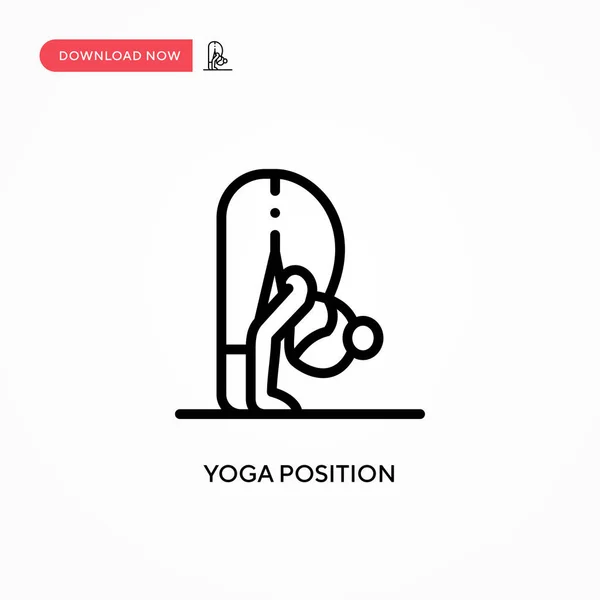 Yoga Position Vector Icon Modern Simple Flat Vector Illustration Web — Stock Vector