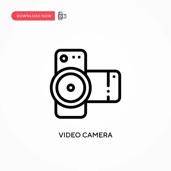 Ícone Vetor Câmera Vídeo Ilustração Vetorial Plana Moderna Simples Para — Vetor de Stock