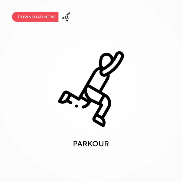 Parkour Vektor Symbol Moderne Einfache Flache Vektordarstellung Für Website Oder — Stockvektor
