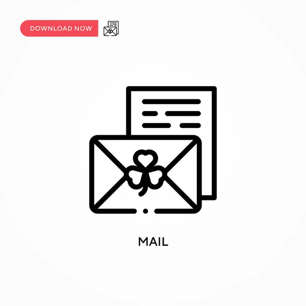 Mail Vector Icon Modern Simple Flat Vector Illustration Web Site — Stock Vector