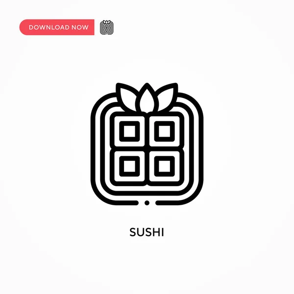 Sushi Vector Icon Modern Simple Flat Vector Illustration Web Site — Stock Vector